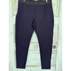 J. Crew Pixie Navy Blue Pants Elastic Waist‎ Zipper Back - Size Women's 16R